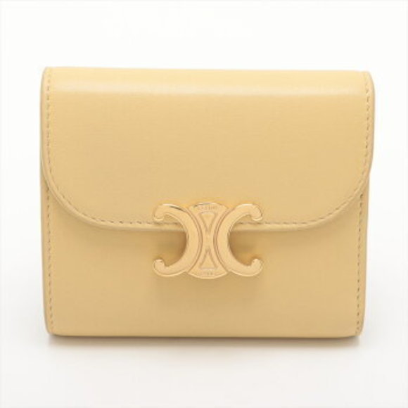 Celine leather Lionf Wallet flap Tri - Picture 1 of 8